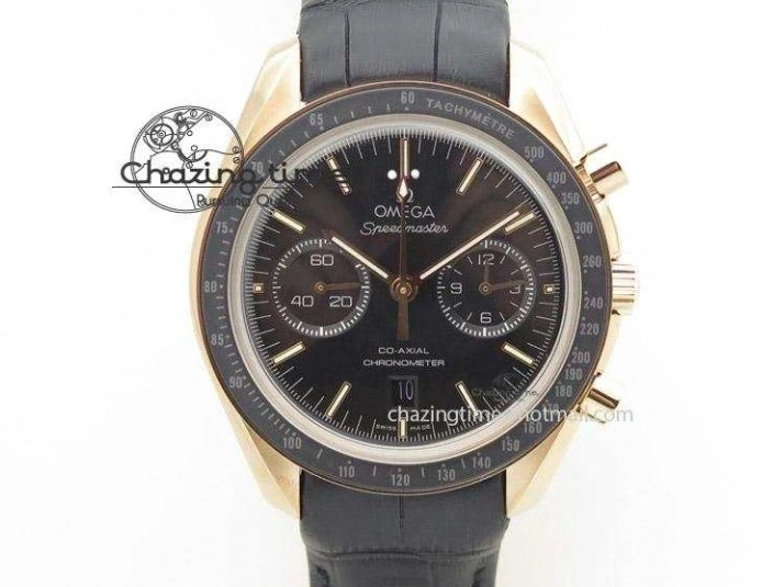0410 Elegant Globemaster Master Chronometer SS V6F Best Edition Black Dial On Black Leather Strap A 8268